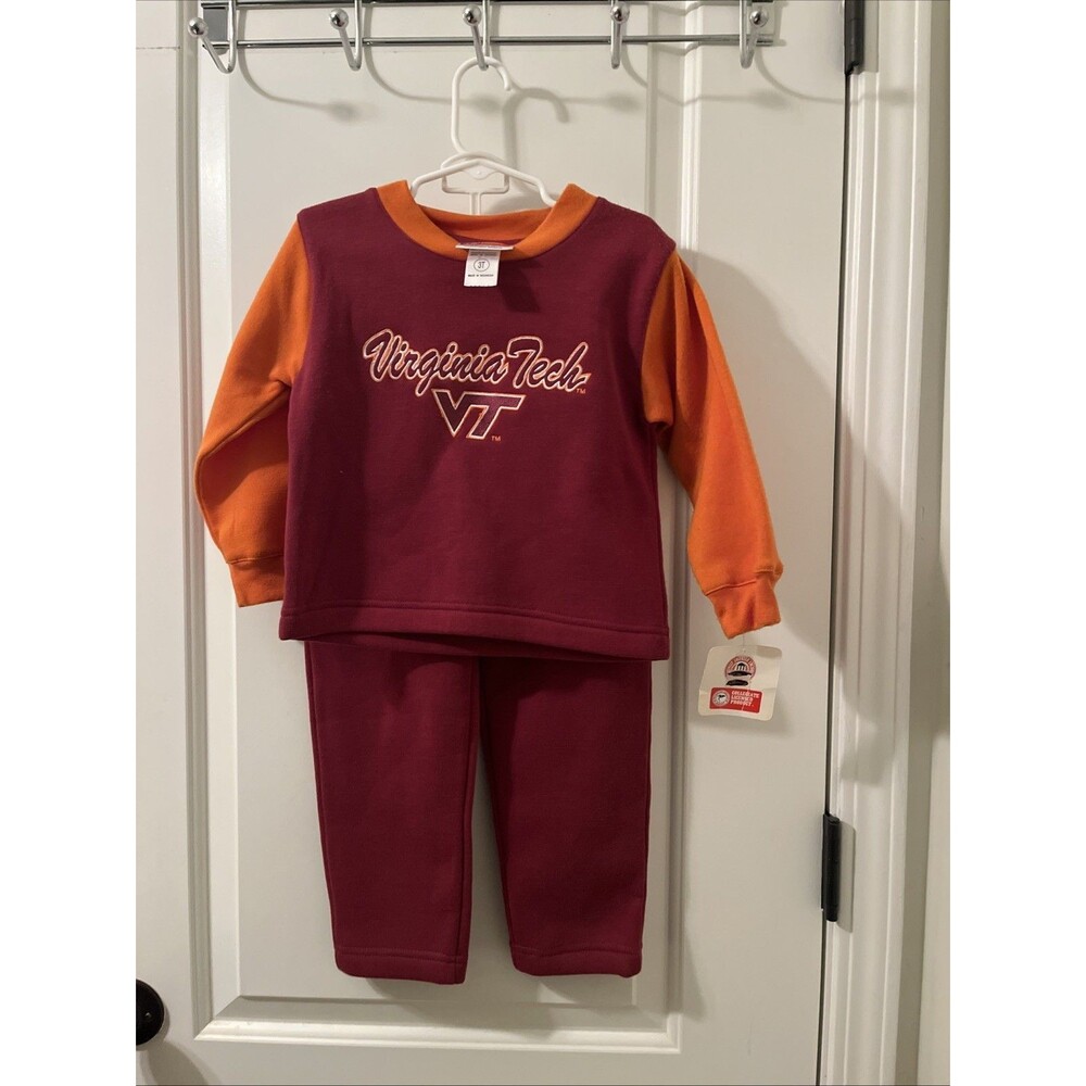 Virginia Tech Hokies Toddler Boys 2-Piece Jogging Suit Outfit Multicolor